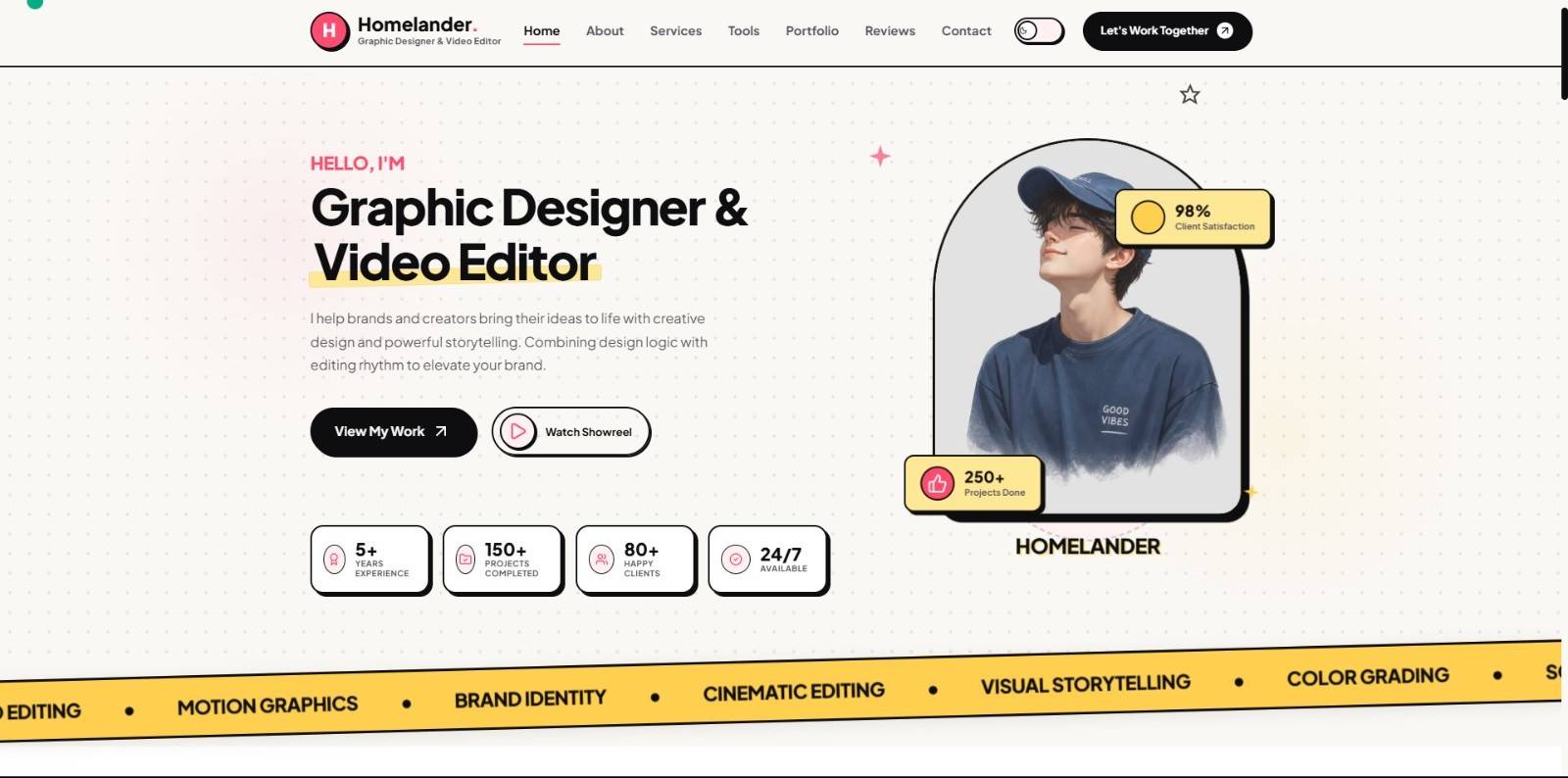 Homelander Portfolio Theme